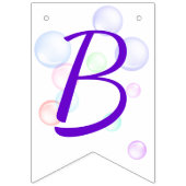 Bannière À Fanions Baby shower Rainbow Soap Bubbles (Troisième drapeau)