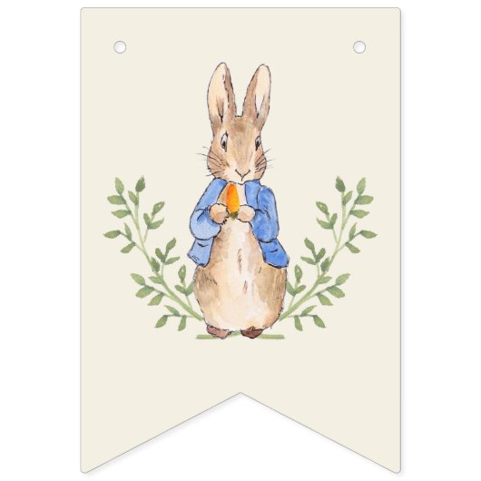 Bannière À Fanions Baby shower rose C'est une fille Peter Rabbit (Deuxième drapeau)