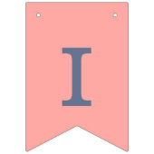 Bannière À Fanions Baby shower rose et marine (Troisième drapeau)