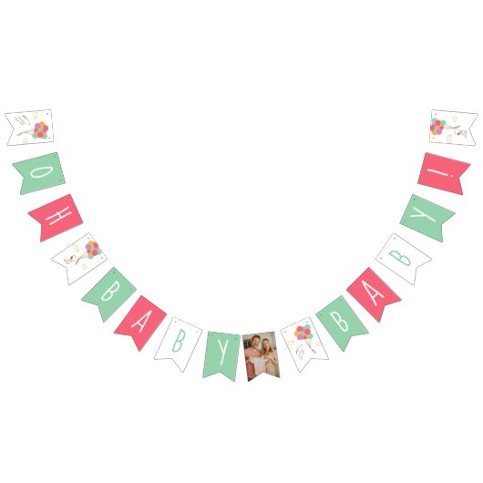 Bannière À Fanions Baby shower Snoopy et Balloons (Tout)