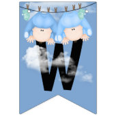 Bannière À Fanions Baby shower Twin Baby Boys (Deuxième drapeau)