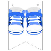 Bannière À Fanions BABY SHOWER "Welcome Baby" BLEU (Premier drapeau)