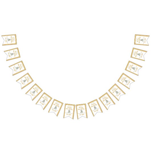 Bannière À Fanions Bachelorette Party Golf Gold Parties scintillant & (Tout)