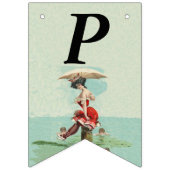 Bannière À Fanions Baignade victorienne Beauté Parasol Bleu nageurs (Troisième drapeau)