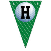 Bannière À Fanions Bal de golf personnalisé Joyeux anniversaire (Deuxième drapeau)