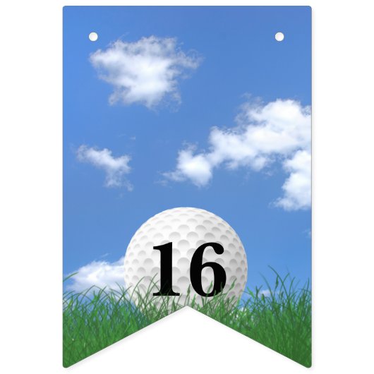 Bannière À Fanions Bal de golf pour 16e anniversaire Bunting Flags (Deuxième drapeau)