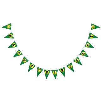 Bannière À Fanions Bal de Tennis Personnalisé Joyeux anniversaire