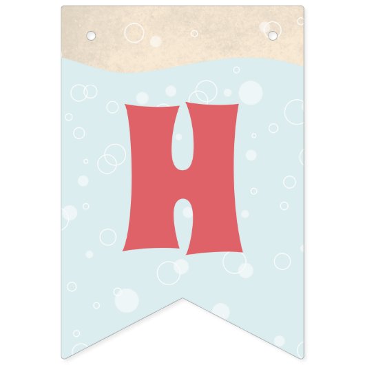 Bannière À Fanions Balade Anniversaire Bubbles Rose Turquoise Violet  (Deuxième drapeau)