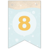 Bannière À Fanions Balade Anniversaire Bubbles Rose Turquoise Violet  (Premier drapeau)