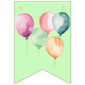 Bannière À Fanions Balcons d'aquarelle fête d'anniversaire (Premier drapeau)