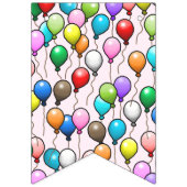 Bannière À Fanions Ballons d'anniversaire (Premier drapeau)