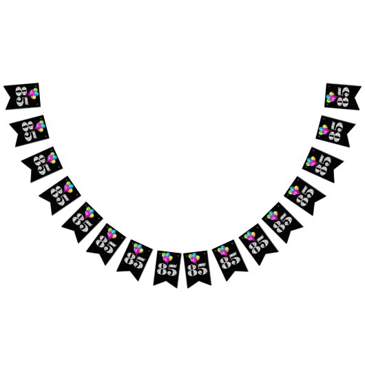 Bannière À Fanions Ballons de fête du 85e anniversaire (Tout)