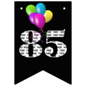 Bannière À Fanions Ballons de fête du 85e anniversaire (Deuxième drapeau)