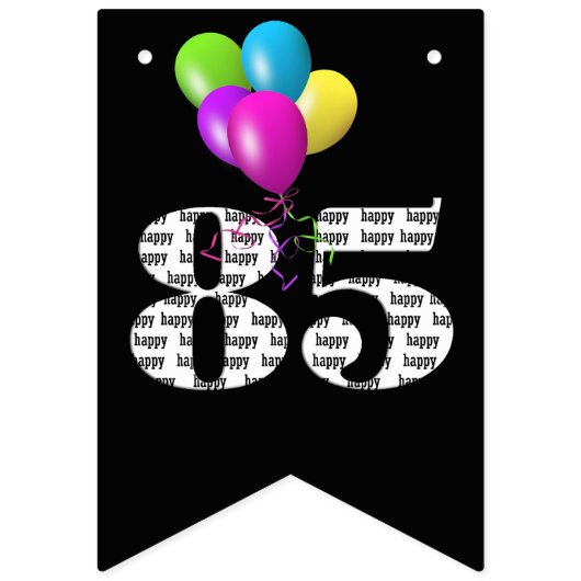 Bannière À Fanions Ballons de fête du 85e anniversaire (Deuxième drapeau)