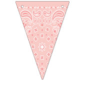 Bannière À Fanions Bandana rose pâle | Joyeux anniversaire (Premier drapeau)