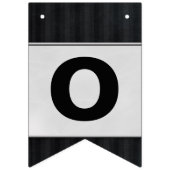 Bannière À Fanions bande épingle noire avec félicitations argent (Deuxième drapeau)