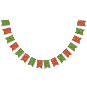 Bannière À Fanions Bande verte, rouge, Gold Festive (Tout)