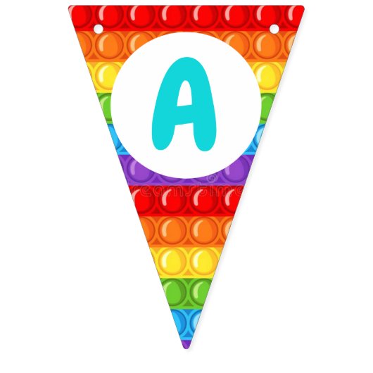 Bannière À Fanions banderines de pop it (Troisième drapeau)