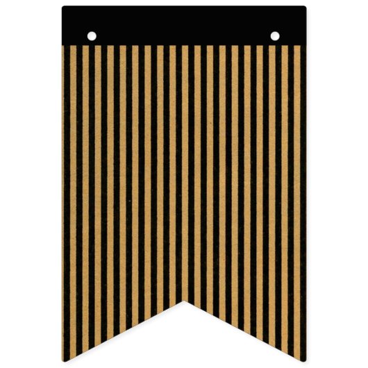 Bannière À Fanions Bandes noires et or (Premier drapeau)
