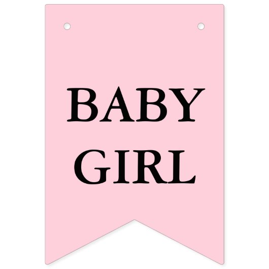 Bannière À Fanions Baptême Croix rose noir photo (Premier drapeau)