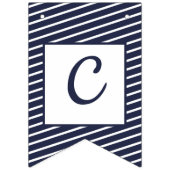 Bannière À Fanions Barrage de Preppy avec la marine (Deuxième drapeau)