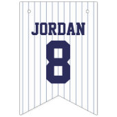 Bannière À Fanions Baseball Jersey - Sports Thème Anniversaire (Premier drapeau)