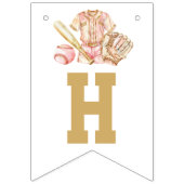 Bannière À Fanions Baseball Luxury Girl Anniversaire (Deuxième drapeau)