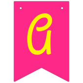 Bannière À Fanions Basket-ball rose fête d'anniversaire (Troisième drapeau)