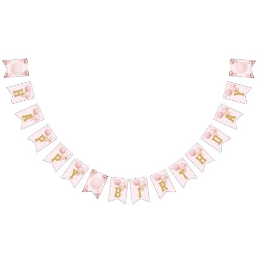 Bannière À Fanions Basketball de luxe fille joyeuse anniversaire (Tout)