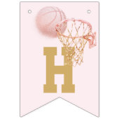 Bannière À Fanions Basketball de luxe fille joyeuse anniversaire (Deuxième drapeau)