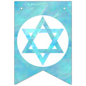 Bannière À Fanions Bat Mitzvah Blue Opal Félicitations Facultative Ph (Premier drapeau)