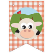 Bannière À Fanions Batterie d'anniversaire de ferme (Premier drapeau)