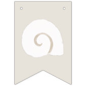 Bannière À Fanions Beach Seashell Sandcastle Starfish Joyeux annivers (Premier drapeau)