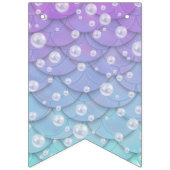 Bannière À Fanions Beau Anniversaire de sirène sous la mer (Premier drapeau)