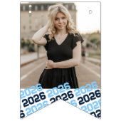 Bannière À Fanions Bébé bleu marine 16 Photo Graduation accrochage ba (Premier drapeau)