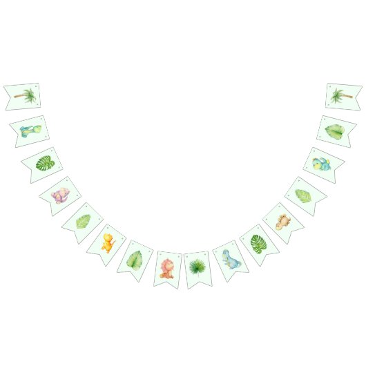 Bannière À Fanions Bébé dinosaures (Tout)