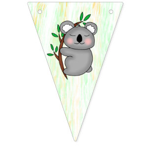 Bannière À Fanions Bébé Koala Ours Baby shower personnalisé