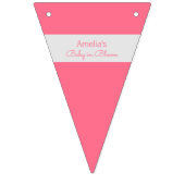 Bannière À Fanions Bébé rose en fleurs en fleurs (Deuxième drapeau)