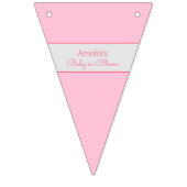 Bannière À Fanions Bébé rose en fleurs en fleurs (Premier drapeau)