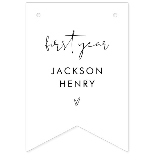 Bannière À Fanions Bébé STELLA Première année Bandeau photo mensuel (Premier drapeau)