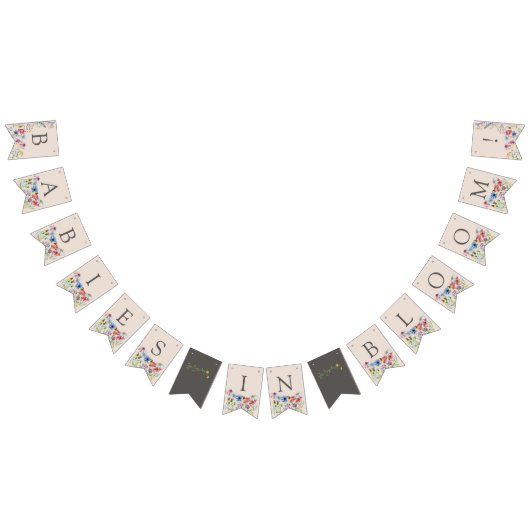 Bannière À Fanions Bébés fleurs sauvages dans le Baby shower Bloom Ga (Tout)