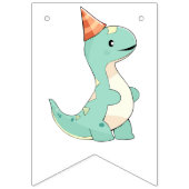 Bannière À Fanions Bébé's mignon dessin bébé Dinosaure bébé fête d'an (Deuxième drapeau)