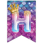 Bannière À Fanions Belle Sirène Anniversaire Balloon Lettres (Deuxième drapeau)