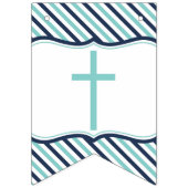 Bannière À Fanions Bénie Notre Fils Bannière, Marine, Aqua (Premier drapeau)