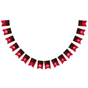 Bannière À Fanions Berries rouges et mélètte, Noël