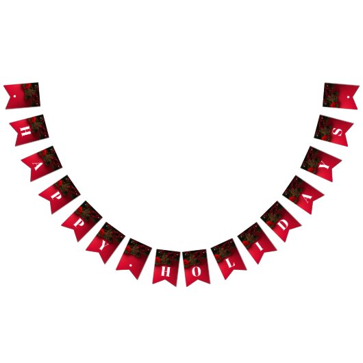 Bannière À Fanions Berries rouges et mélètte, Noël (Tout)