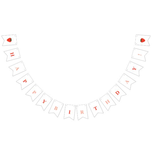 Bannière À Fanions Berry First Strawberry Anniversaire (Tout)