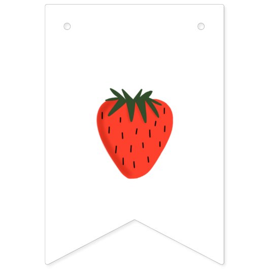 Bannière À Fanions Berry First Strawberry Anniversaire (Premier drapeau)