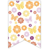 Bannière À Fanions Beurre rétro Joyeux anniversaire (Premier drapeau)