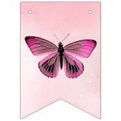 Bannière À Fanions Beurre rose mignonne Fille Anniversaire Photo (Premier drapeau)